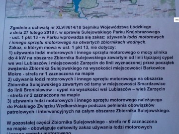 Oznakowanie bojami stref Zbiornika Sulejowskiego 2022, 